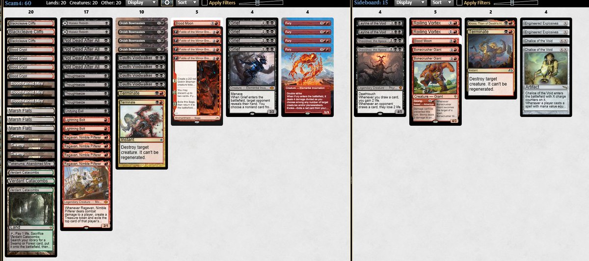 Lost in the Top 4 of tonight's chally. 7-0'd the swiss before falling to Beans.