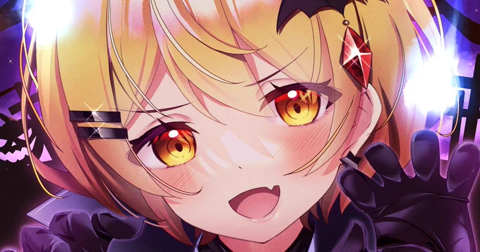 ハッピーハロウィン!かーぷ全身はツリーにて#メルArt #ハロウィンイラスト 
