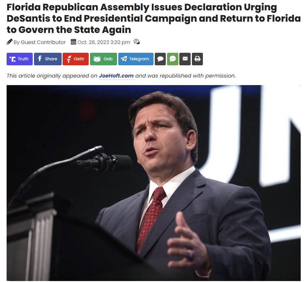 It's time for Ron DeSantis to return home to Florida and finish the job he started as Governor. Not everyone is cut out for being President and there is no shame in that.