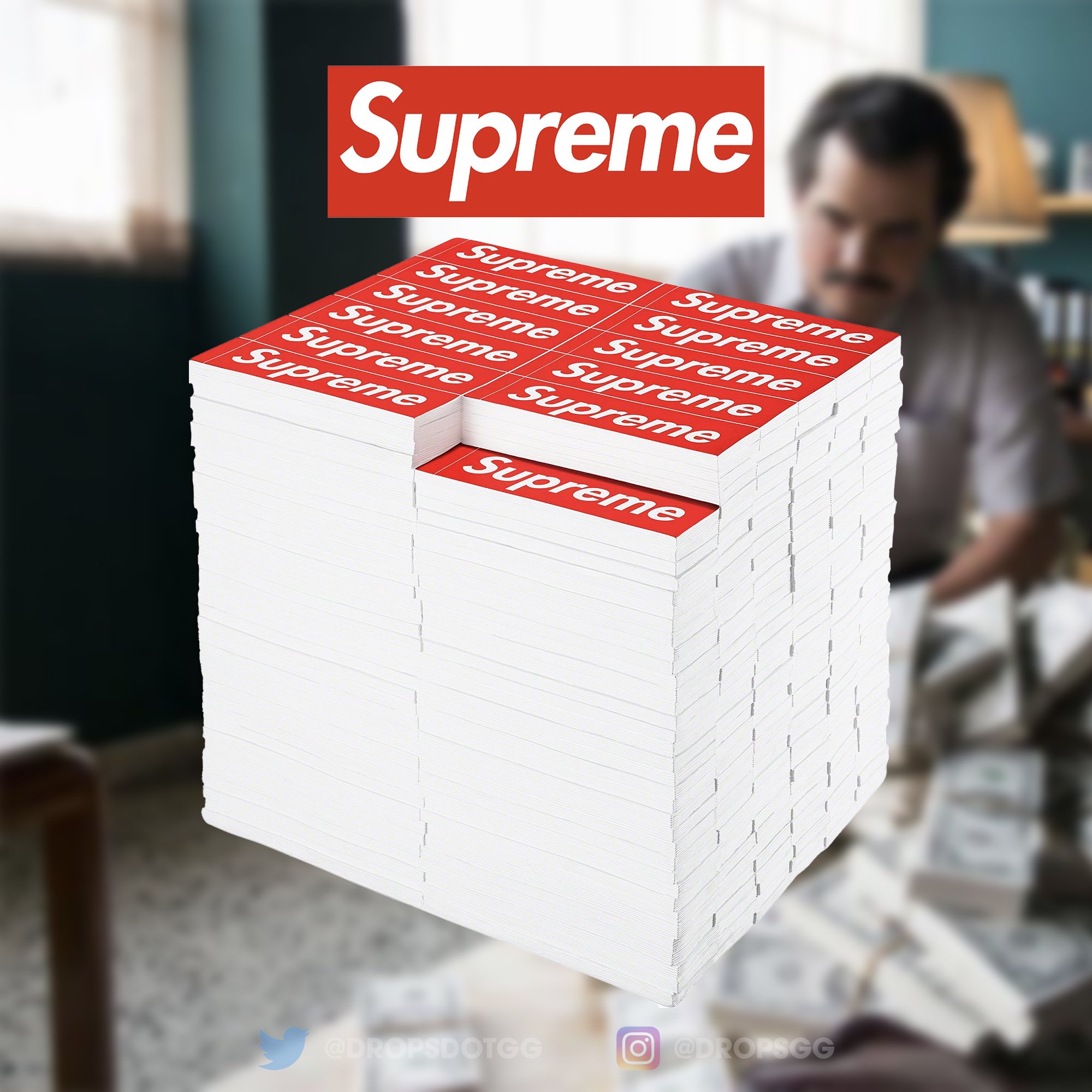 Supreme Red Box Logo Sticker | Authentic | Supreme Stickers