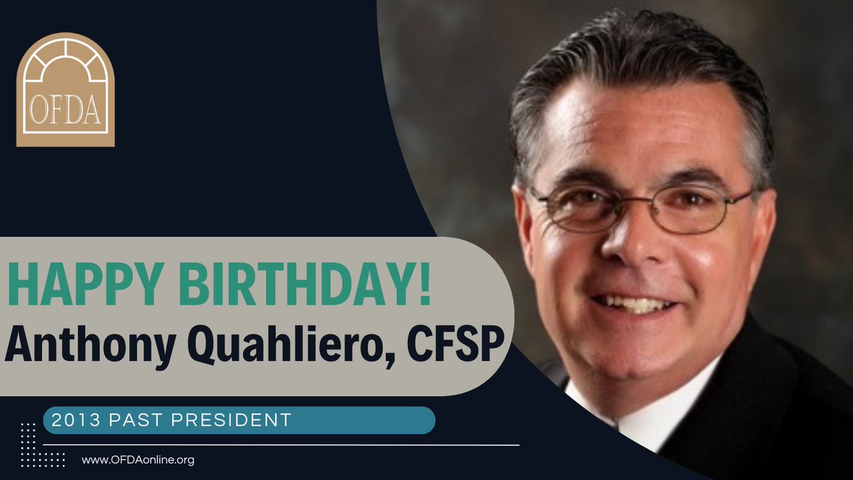 ofdaonline's tweet photo. Please join us in wishing #OFDA Past President Anthony Quahliero a Happy Birthday! 🎉 https://t.co/QMUJAnh0T1