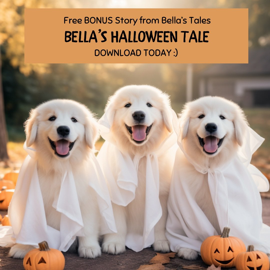 Download your free story from #bellastales at BookHip.com/HCRSJLN todWhen the Farmer’s children take the puppies trick-or-treating, it doesn’t go as planned. Your kids will love and relate to puppies Freddy, Emma, and Abby. 

#kidlit #HalloweenStories #dogbooks