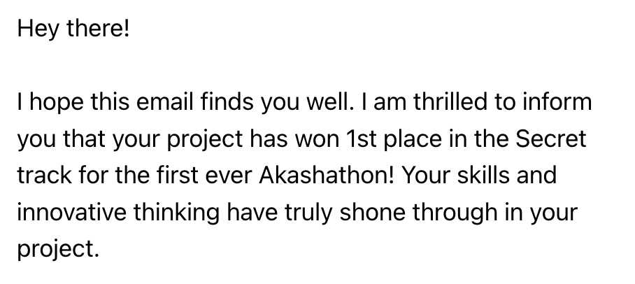 kromsten's tweet photo. It obviously was a delay 🙃
However the efforts paid off and I got a happy e-mail from @AdamDeanWozney 🏆
I worked on a game-like app with a cross-chain functionalities
The catch is it's all abstracted away and you only need an Akash wallet to interact with it
Demo soon 🚀 https://t.co/8pi3HsdHyC