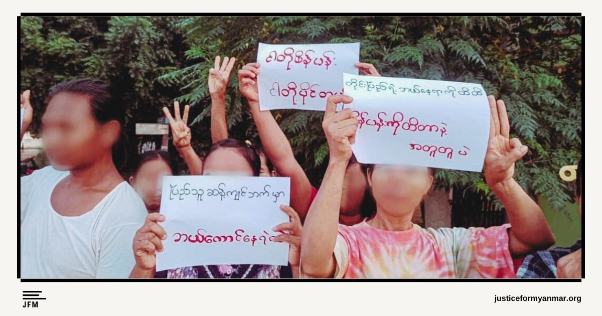 JusticeMyanmar's tweet photo. 1,000 days since the coup attempt, despite the massacres &amp; airstrikes, the people of #Myanmar continue to RESIST the illegal junta.

The Spring Revolution may not be televised, but is live on the ground every ✊🏽 single ✊🏽 day ✊🏽

ACT &amp; stand in solidarity! https://t.co/aMpW9ii3Ys
