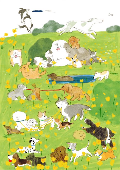 「leash shiba inu」 illustration images(Latest)