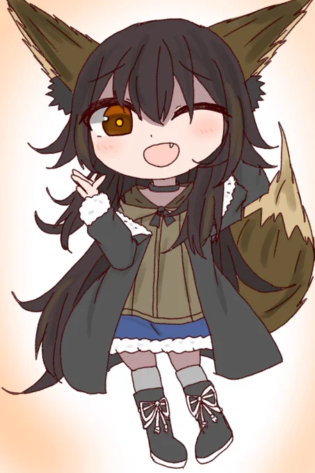 デフォルメきつね 