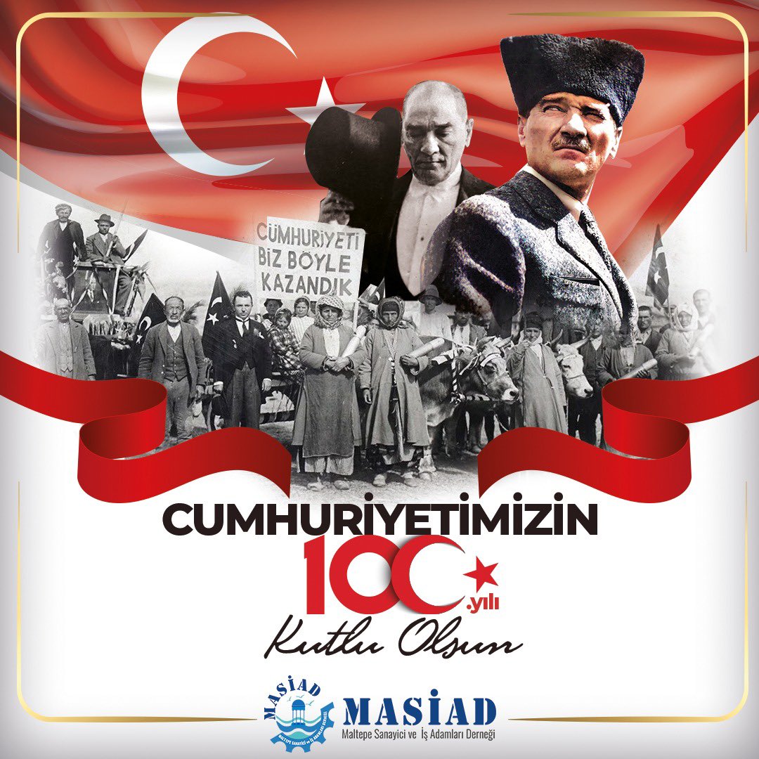 Cumhuriyetimizin 100.Yılı Kutlu Olsun. Nice Yüzyıllara Türkiyem 🇹🇷  #masiad #Türkiye #CUMHURIYETİMİZ100Yaşında #Cumhuriyetimizin100YılıKutluOlsun