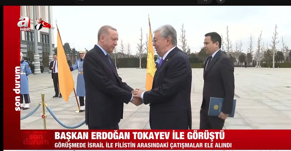 29 Ekim günü Türkiye'ye gelen kazakistan başkanı tokayev , Cumhurbaşkanı erdoğan ile filistin'de yaşanan katliam ve israilin hedeflediği planlarına karşılık özel bir görüşme yapıldığı bilgisi mevcut Bilgiyi teyit edemedik fakat anlatılanlara göre olası bir durumda TURAN olarak
