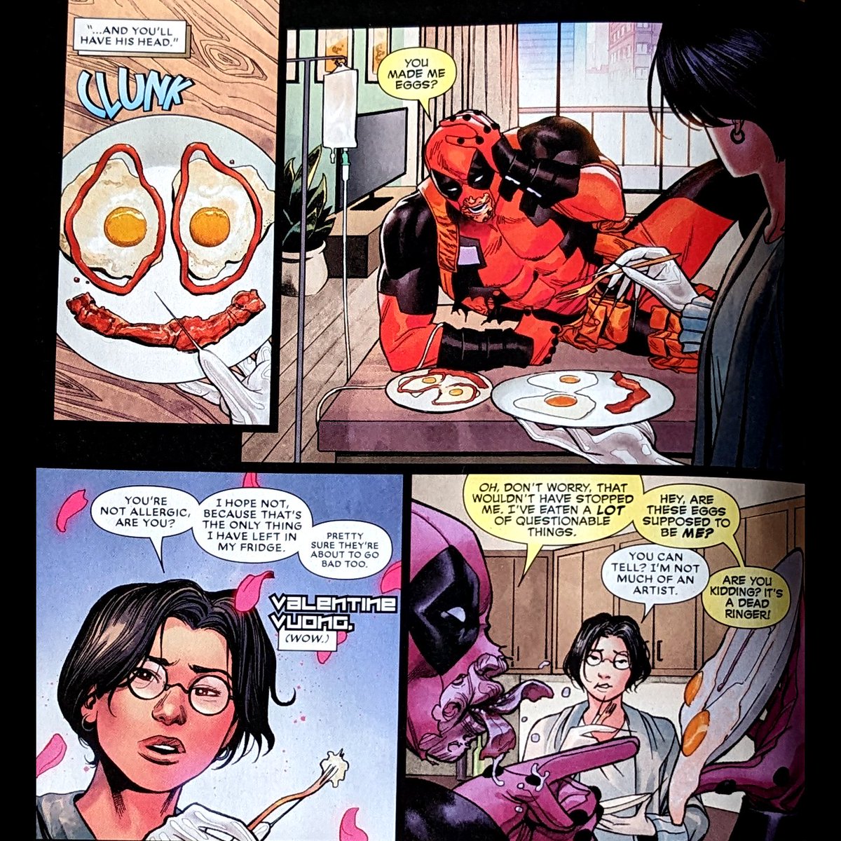 Ermordeter Anführer, tödliche Hörner und das Ende einer großartigen Miniserie. Danke, Alyssa Wong und Luigi Zagaria! #Deadpool #ComicLiebe 💔🍳🦌🔥