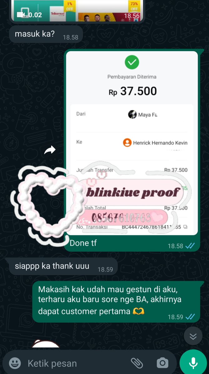 Alhamdulillah, ada yang percaya walaupun baru mulai nge BA. Gestun spaylater via pulsa done! bisa juga fee agak gede yapp 🫶