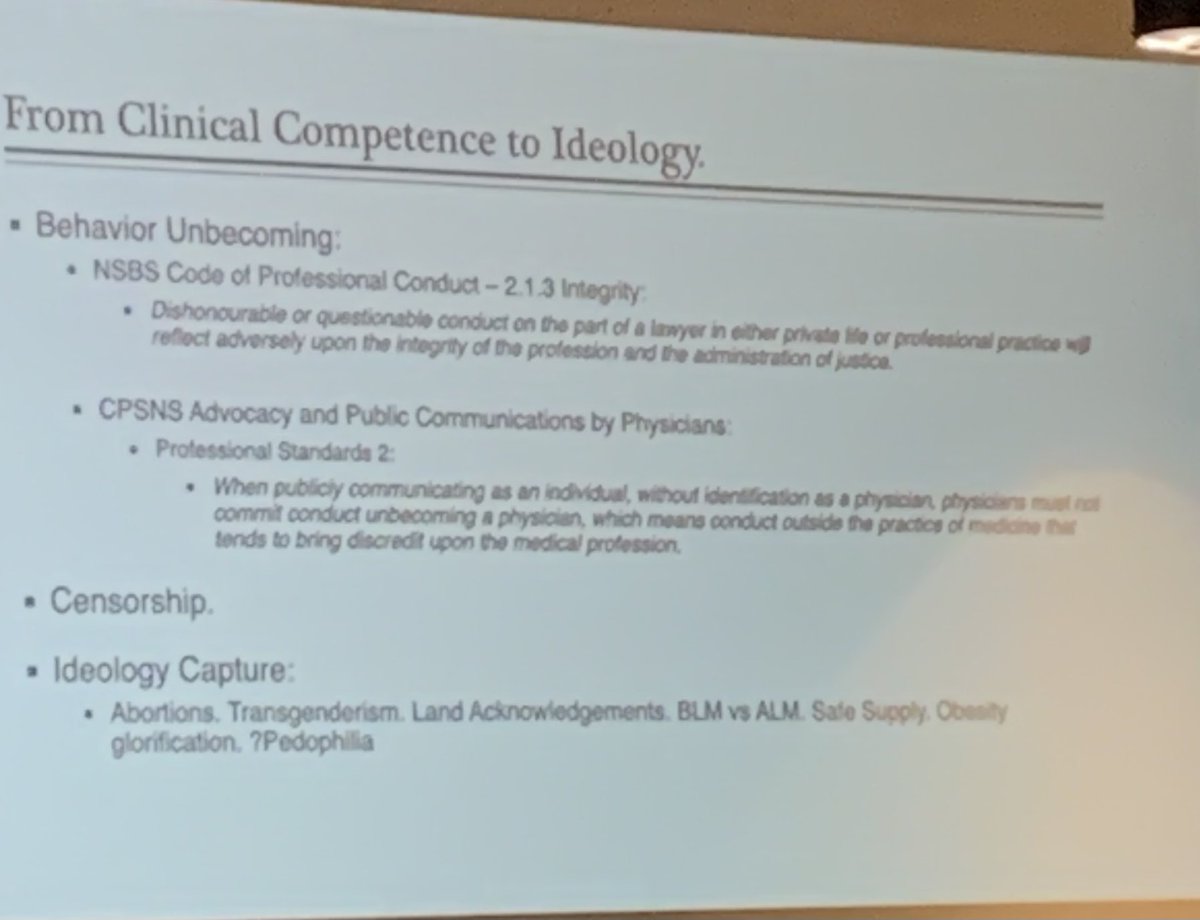 dervishgirl1's tweet photo. Interesting but somewhat depressing talk by @ArisLavranos about “The Perils of the Administrative State” discussing the mission creep of regulatory colleges trying to control the behaviour (both private and public) and ideology of physicians & other professions #FSIM https://t.co/AAbgAYY3GS