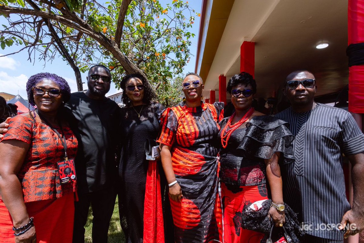 Management of Jospong Group of Companies, led by the Chief Corporate Communications Officer, Sophia Kudjordji, at the final funeral rites of HRM Naa Dedei Omaedru III, Ga Manye and Paramount Queen of the Ga State, 

#GaManye #JospongGroup