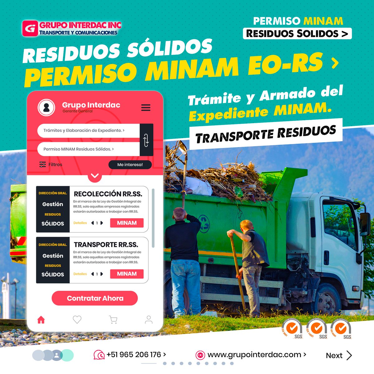 interdac's tweet photo. RESPONSABLE TECNICO DE 500 EMPRESAS 
ESPECIALISTAS ING. INDUSTRIAL, ING. AMBIENTAL, LIC. CIENCIA DE LA COMPUTACIÓN.
https://t.co/8x0sgZXVh9
gerencia@grupointerdac.com
#southamerica #SostenibilidadAmbiental #GestiónDeResiduos #peru #lima #arequipa #piura #trujillo #residuos https://t.co/BMGAvjFutE