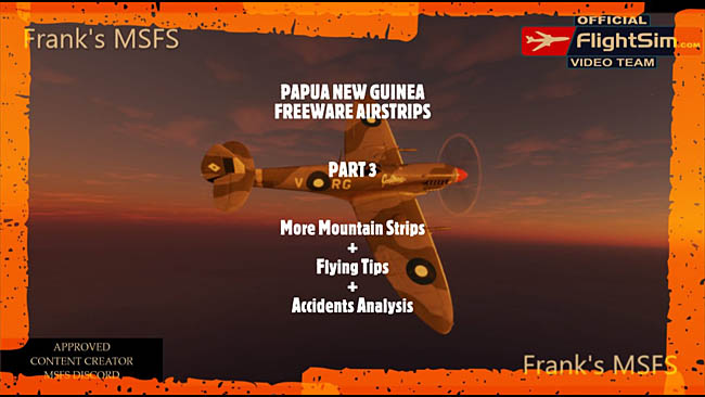 flightsimcom's tweet photo. New video: Papua New Guinea Freeware Part 3 - Mountain Strips, Flying Tips And Accidents Analysis
https://t.co/Qmx1Qn4HH4 https://t.co/vQ0rE6L5yI