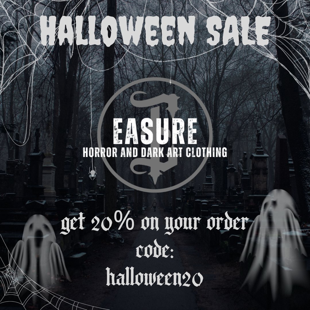 EASURE_NET's tweet image. Halloween sale is here!
It´s our favorite time of the year and your only chance to get 20% on your favorite styles 🔥
Use the code halloween20 for your halloween order 😊

easure.net

#spooktober #hoodieseason #gothicclothing #altmodel #metal #gothic #gothfashions