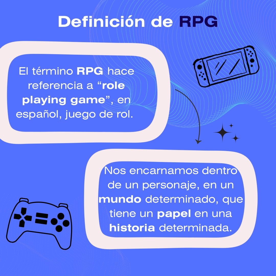 esptraduco's tweet photo. Definición de RPG y algunas curiosidades!!! 🔵
Y bien, ¿cuál es vuestro juego RPG favorito? 
#traducirmola https://t.co/8lF3ujf8Ch