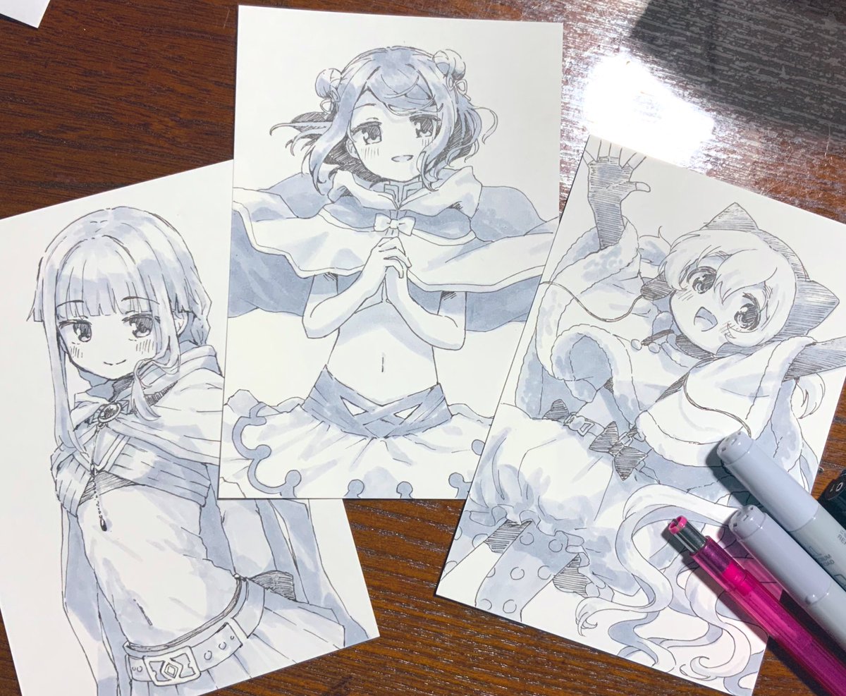 手描きポストカードです #プリレコ11