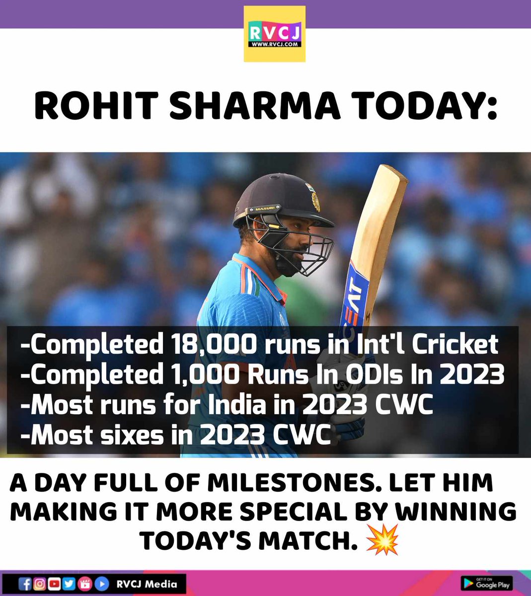 RVCJ_FB's tweet photo. Rohit Sharma Today 
#INDvENG #ODIWorldCup2023 #ICCWorldCup2023 #INDvsENG https://t.co/FE8a7PlxI3