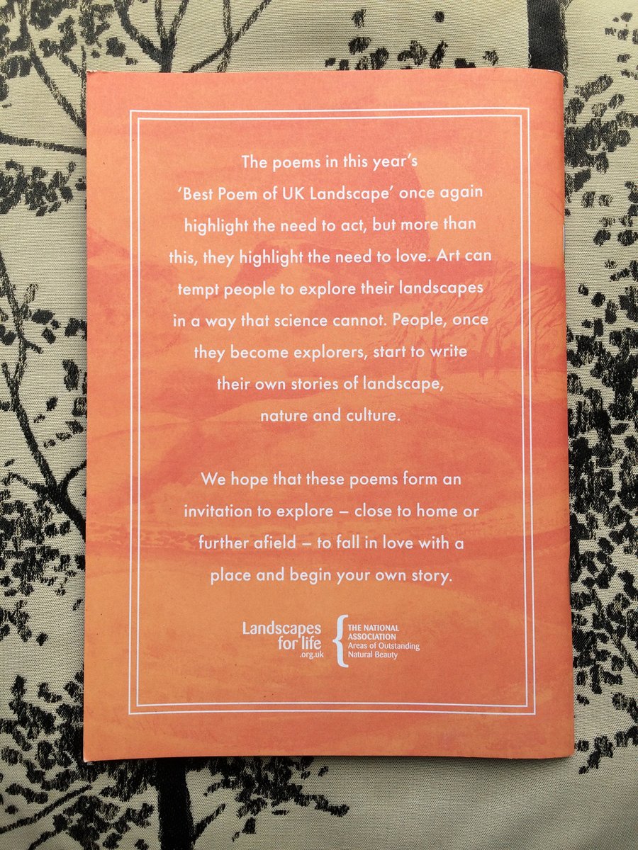 Another b'day present arrived in the post yesterday! I'm so happy to have been shortlisted (again!) for the @NAAONB @poetryschool @ginkgoprize 'Best Poem of UK Landscape' with my poem 'Beneath Kintsugi Skies'.

landscapesforlife.org.uk/projects/Poetr…

Fittingly the cover image is by Paul Nash 💚