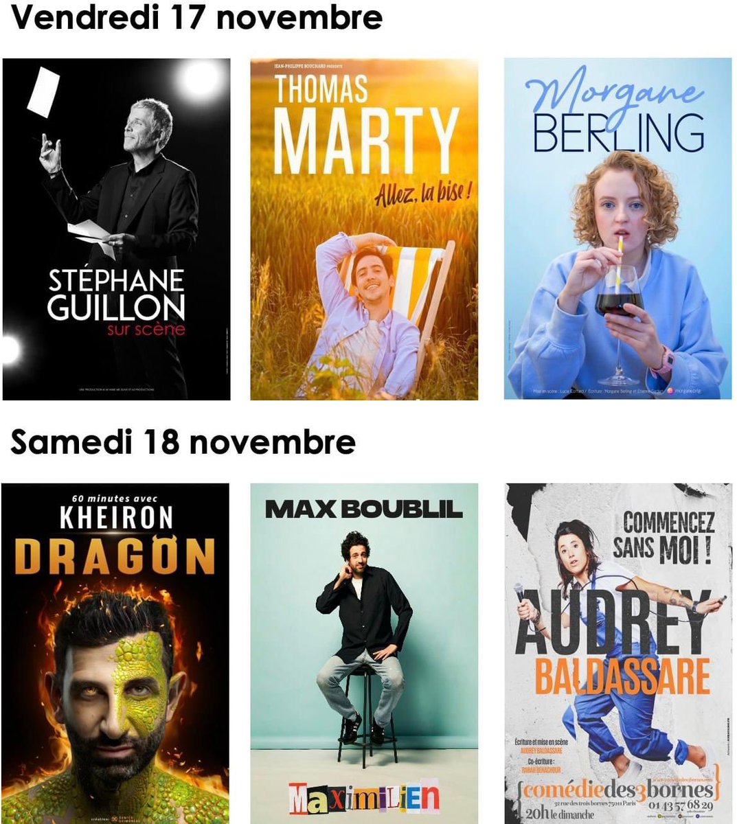 🚨Encore quelques places pour le Festival le Sens de l'Humour des 17 et 18 novembre prochains. Alors n'attendez plus, réservez vos places ici 👉my.weezevent.com/festival-le-se…

#festivalsenshumour #rire #villesens #villedesens #yonne89 #yonnetourisme #senstourisme