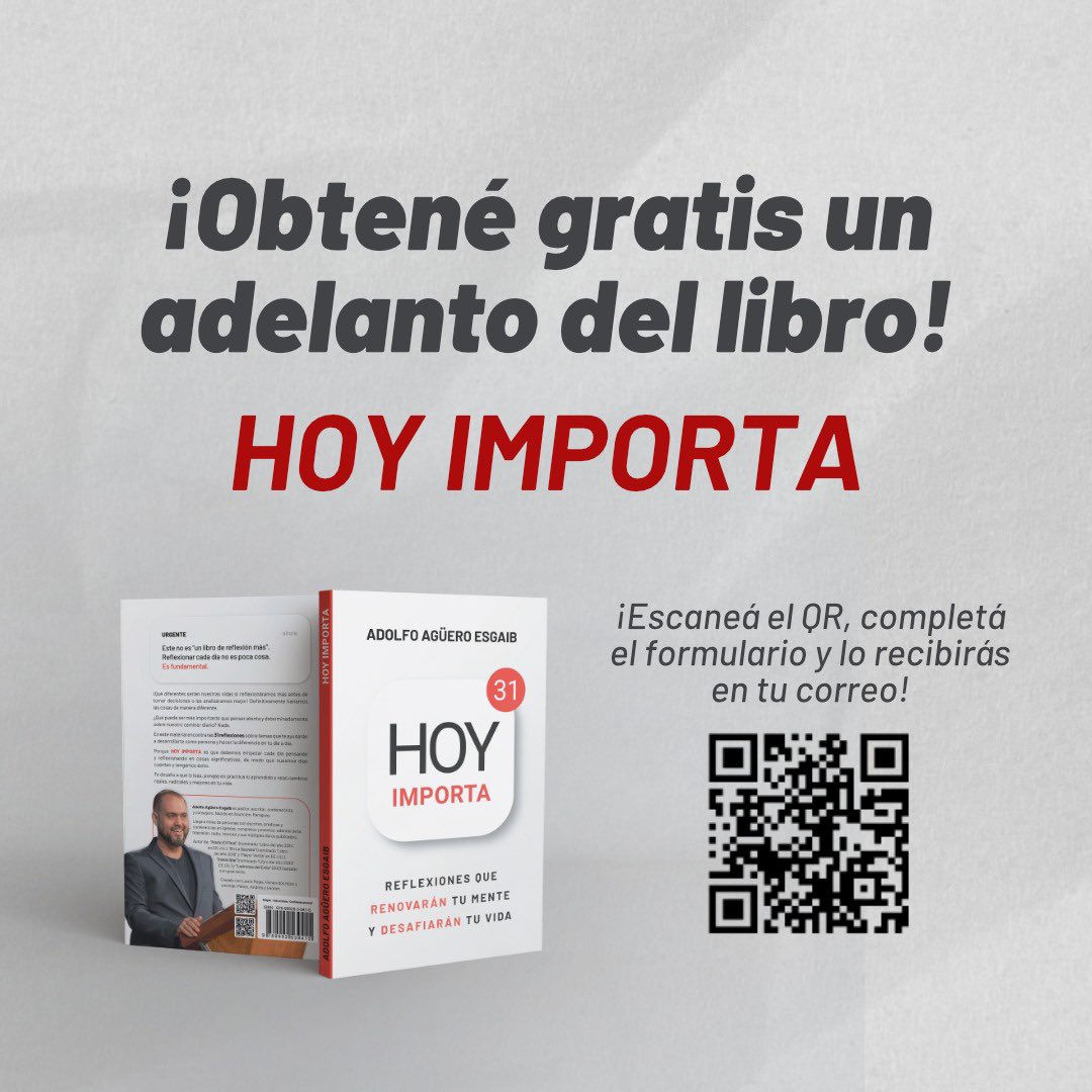 AdoAgueroEsgaib's tweet photo. A una semana del lanzamiento!!! 
🤗😁
Dom/5/Nov/23
 #HoyImporta
 #newbook 📕
#nuevolibro  📖 https://t.co/sbFkhP71dz