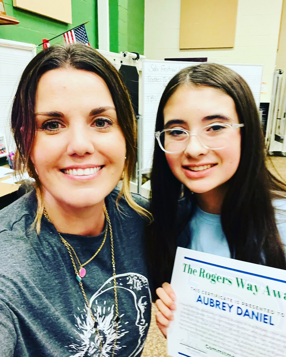 Congratulations to Aubrey Daniel for receiving the Rogers Way award for commitment! <a href="/ProsperRogersMS/">Rogers Middle School</a> #togetherwesoar