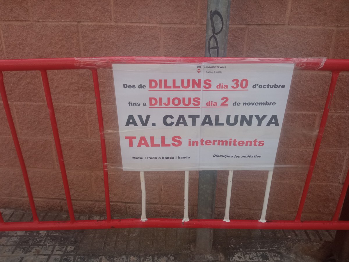 avvstjosepobrer's tweet image. 🌳🪚Atenció ‼️

Durant aquesta propera setmana es realitzaran treballs de poda en diversos carrers del nostre barri.

Vigileu les prohibicions d'aparcament i els talls de circulació.

Gràcies per la vostra col·laboració 😉