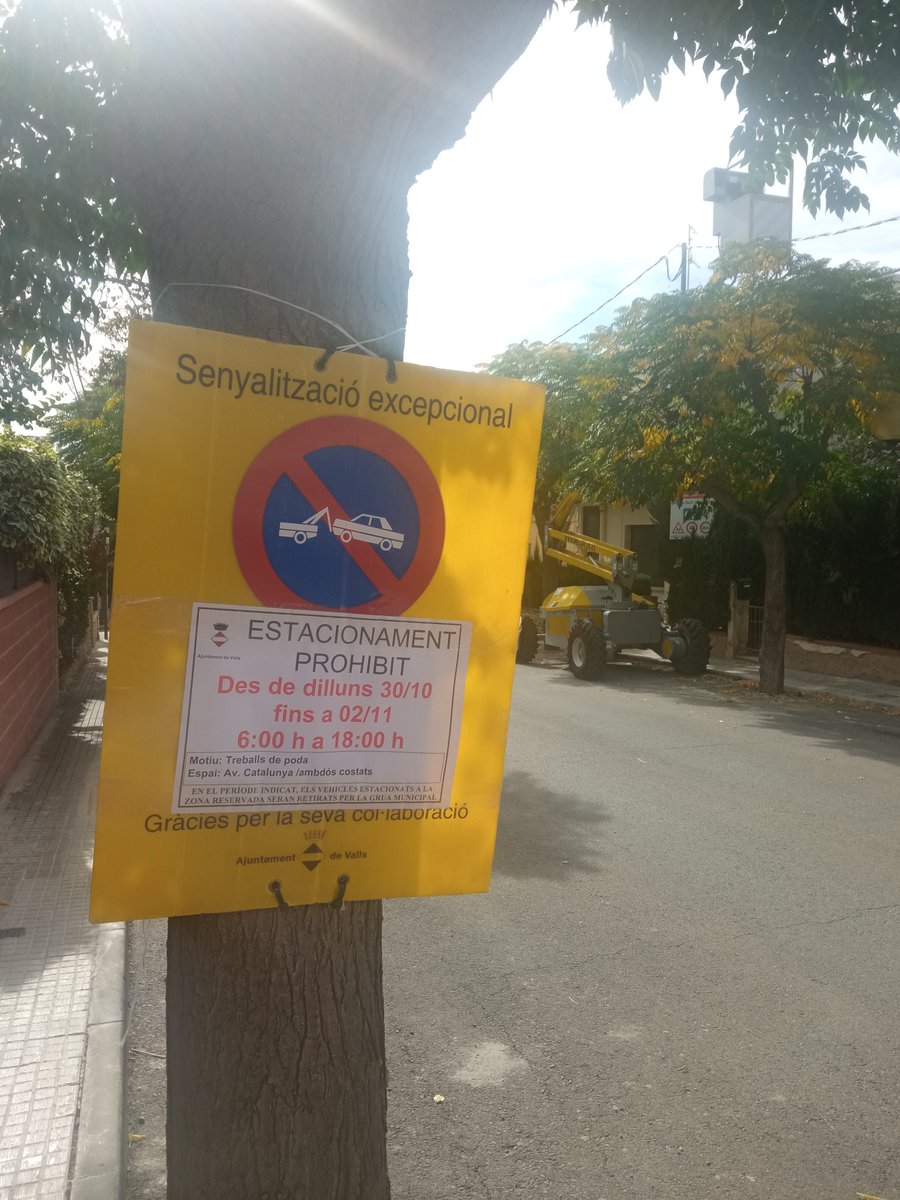 avvstjosepobrer's tweet image. 🌳🪚Atenció ‼️

Durant aquesta propera setmana es realitzaran treballs de poda en diversos carrers del nostre barri.

Vigileu les prohibicions d'aparcament i els talls de circulació.

Gràcies per la vostra col·laboració 😉