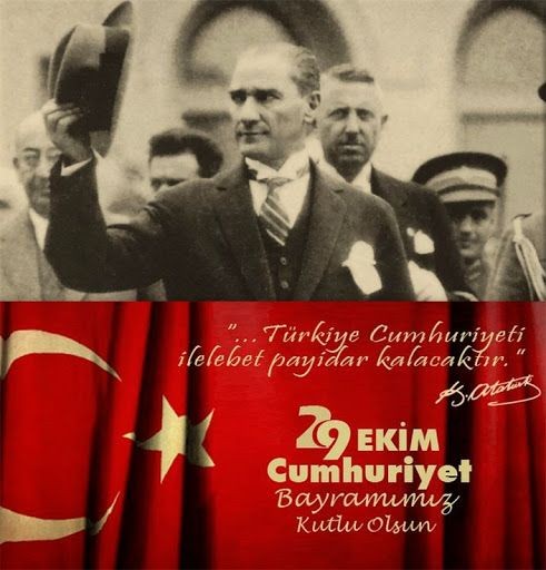 CUMHURİYET'İMİZ 100 YAŞINDA ! 🇹🇷🇹🇷🇹🇷

Yaşasın CUMHURİYET !
Yaşasın MUSTAFA KEMAL ATATÜRK
Ve
O'NUN DEVRİMLERİ !
 
SONSUZA DEK...

#CumhuriyetBayramımızKutluOlsun
🙏❤️ 🇹🇷🇹🇷🇹🇷