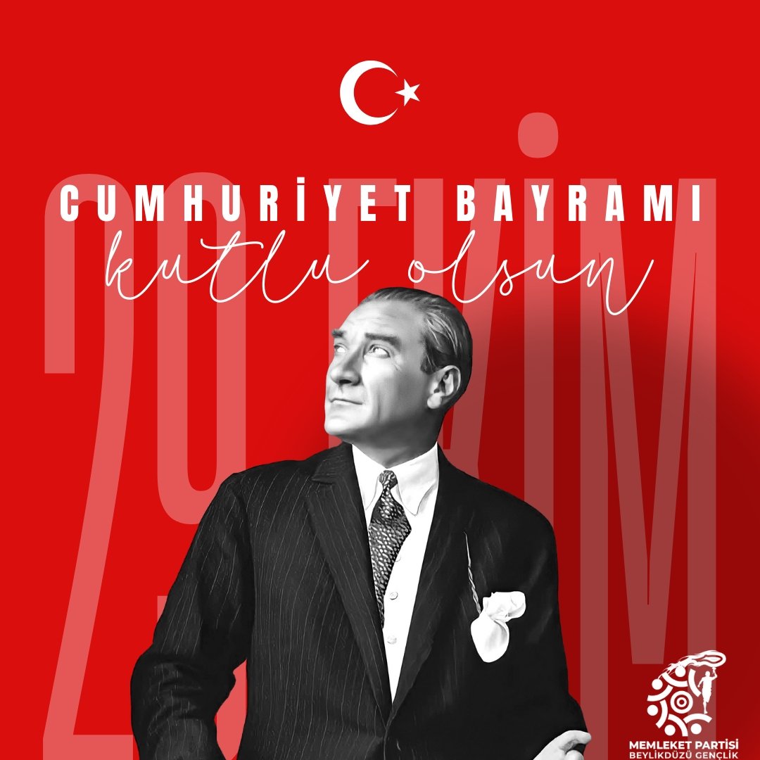 "Cumhuriyeti biz kurduk, onu yükseltecek ve yaşatacak sizlersiniz!"
Cumhuriyetimizin kuruluşunun 100.yılı kutlu olsun! ❤️🇹🇷
#29Ekim
#i̇yikivarsıncumhuriyet