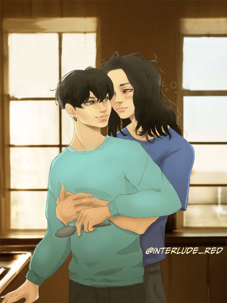 #bjfyweek2023 Day 2: domestic/"let's live together"
I forgot day 1 but here we are lol
A quick morning fluff with drowsy baji 😴 
#ふゆばじ #bajifuyu 
#ばじふゆ #場地圭介 #千冬 #東京卍FA #東卍FA #baji #chifuyu