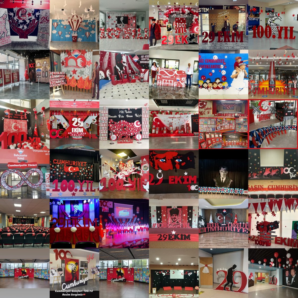 Atatürk'ün önderliğinde büyük Türk Milleti'nin kanı, canı ve sonsuz emekleriyle kurulan Cumhuriyetimizi, sonsuza kadar yaşatmak hepimizin vazgeçilmezidir.
Değerli öğretmenlerimizin bu duygularla hazırladığı eserler ile Cumhuriyet destanını anlatıyoruz.
Nice 100 yıllara🇹🇷❤️🤍🇹🇷