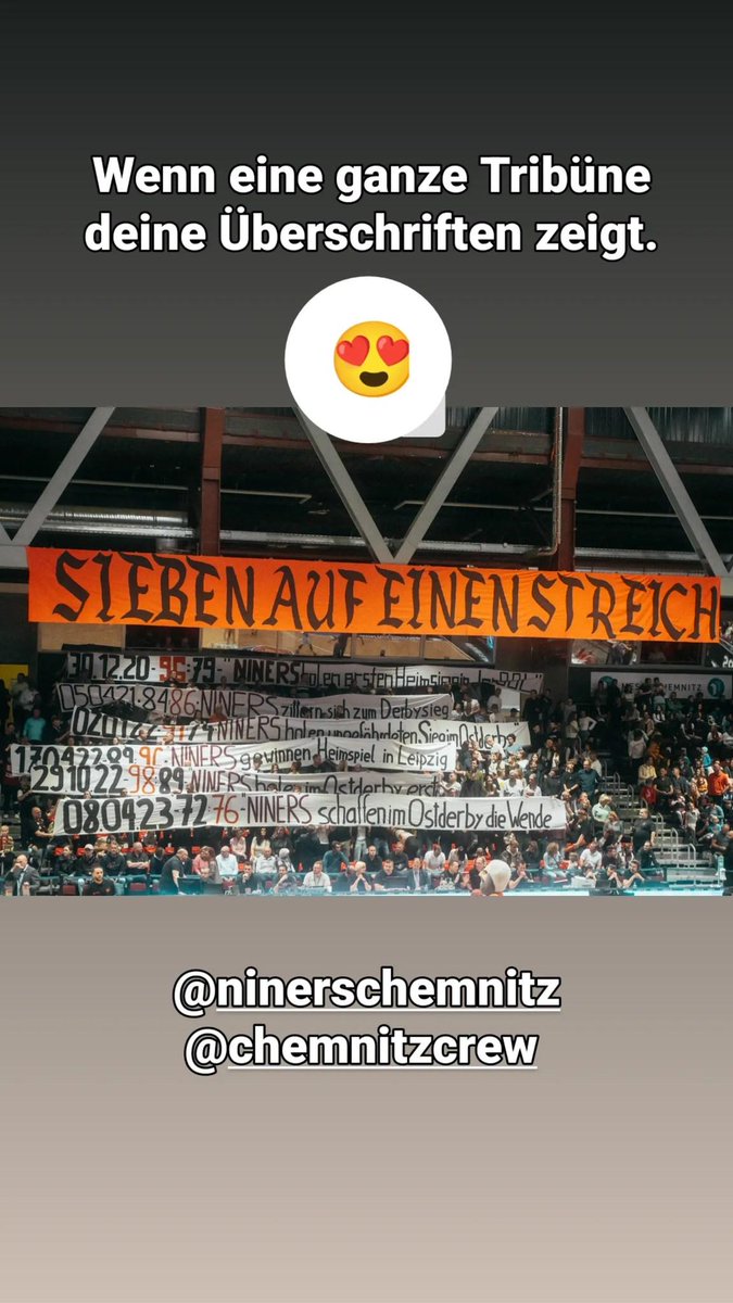 Wie geil ist das denn?
Und ich hab es gestern in der Halle gar nicht mitgeschnitten 🙈
<a href="/ninerschemnitz/">NINERS Chemnitz</a>