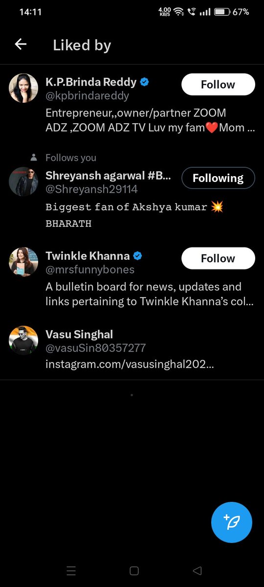 vasuSin80357277's tweet photo. For the very first time in my life any celebrity liked my comment thank you @mrsfunnybones Tina ma'am
For giving this moment in my life 🙏
And one request please tell @akshaykumar to take session #AskAkshay
#AkshayKumar𓃵 #AkshayKumar https://t.co/J8DD6fzd52