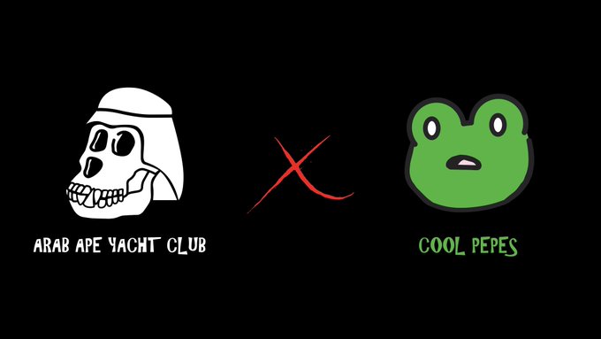 🎁Giveaway🎁

1x Arab Ape Yacht Club #1736 ❌1x Cool Pepes #518

To Enter:
✅ Like, RT &amp; Tag
✅Follow: 
<a href="/ArabApeYC/">Arab Ape Yacht Club | MINT IS LIVE</a>

 ❌ 
@CoolPepes

🏆Announcing winners in 24 hrs

#NFt #NFTCommunity