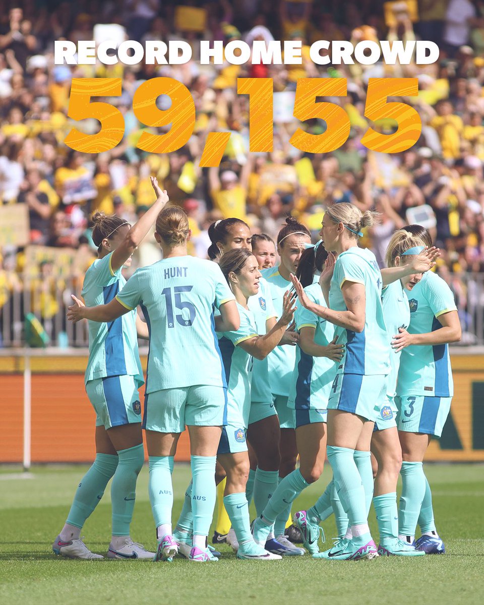 𝗣𝗲𝗿𝘁𝗵-fect 🏟️

Today's game at Optus Stadium is the biggest-ever crowd for a standalone non-FIFAWWC #Matildas game in Australia! 👏

#PHIvAUS #WAtheDreamState