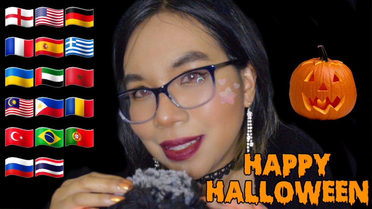 MisschicAsmr's tweet image. New #asmr video tonight,  #halloween #triggerwords in different languages 🎃👻 with whispering, #mouthsounds &amp;amp; hand sounds. 
youtu.be/9D7SBjLckLE?si…
Hope to see you at the premiere at 6pm UK time 🧟‍♀️🍬
#asmrhalloween