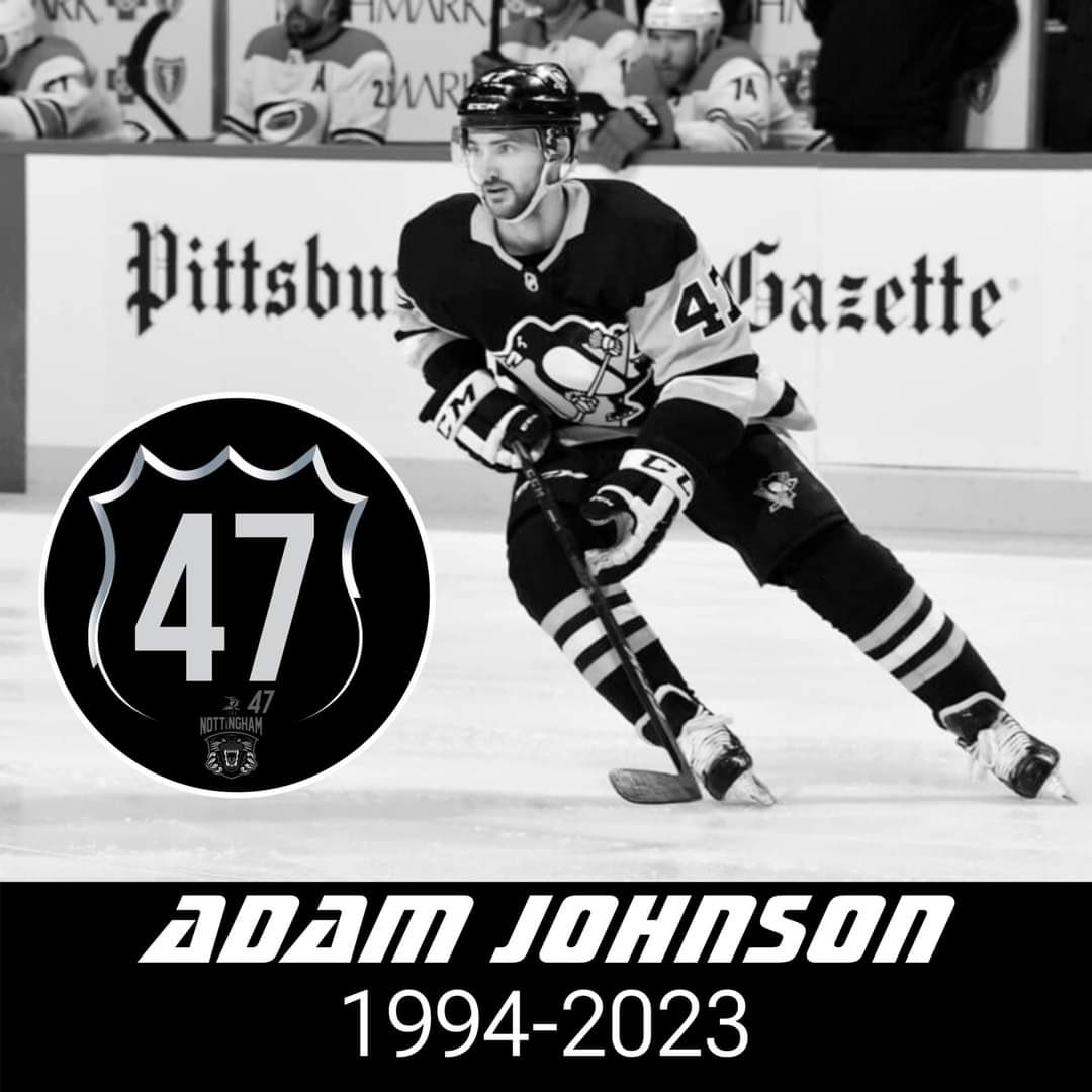 Truly devastating news to learn that Adam Johnson has passed away. Sending thoughts and prayers to his family and friends, everyone at @PanthersIHC, and the wider hockey community. #hockeyfamily