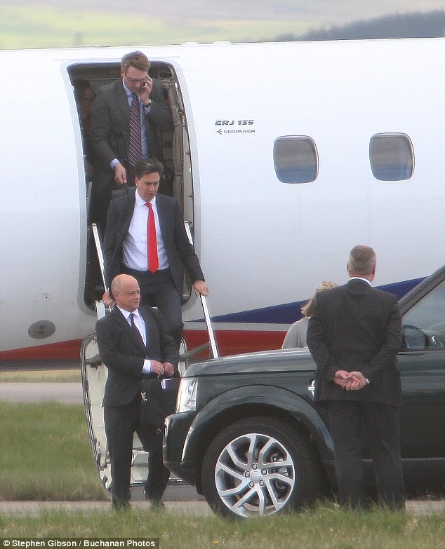 Just to be clear for the doubters This is a Embraer private jet This is a secluded part of the airport away from the public This IS Ed Milliband the shadow secretary of state for hypocrisy and climate change leaving a private jet into a gas GUZZLING 4x4