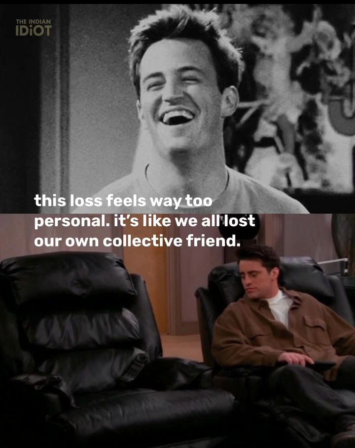 beingiqra_'s tweet photo. Remembering the times when this man made us all laugh and turned our sad days into peals of laughter... Farewell, Mr. Bing. 💔

#matthewperry #ChandlerBing https://t.co/CGjeV05xct