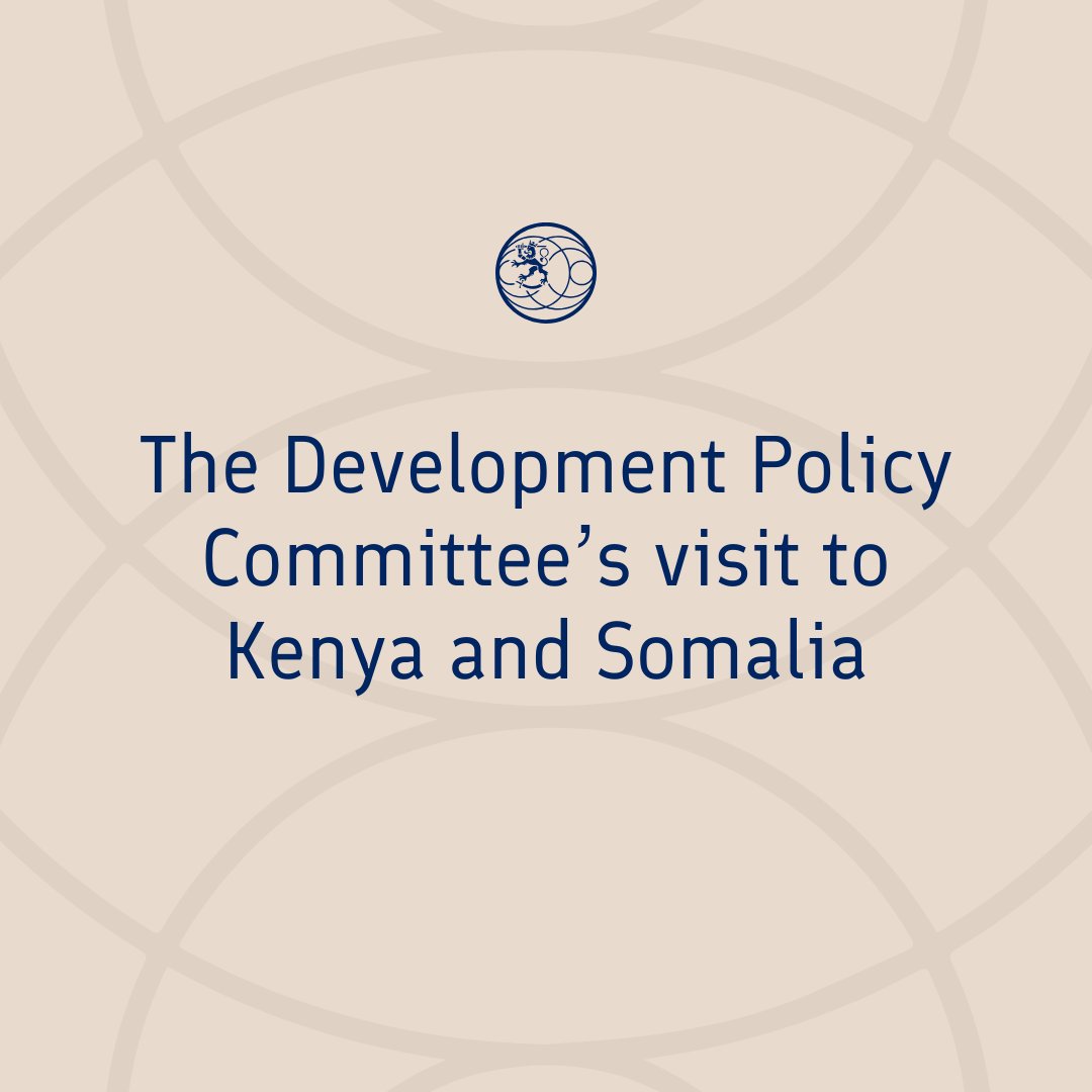 FinlandinKenya's tweet photo. Our Embassy has the pleasure to host the Development Policy Committee! During their visit, the Committee will meet governmental, local and international actors &amp; visit development cooperation projects🤝

More info about the DPC ⬇️
@Ulkoministerio @KPT_toimikunta @SuomenEduskunta https://t.co/T237E8WHaM