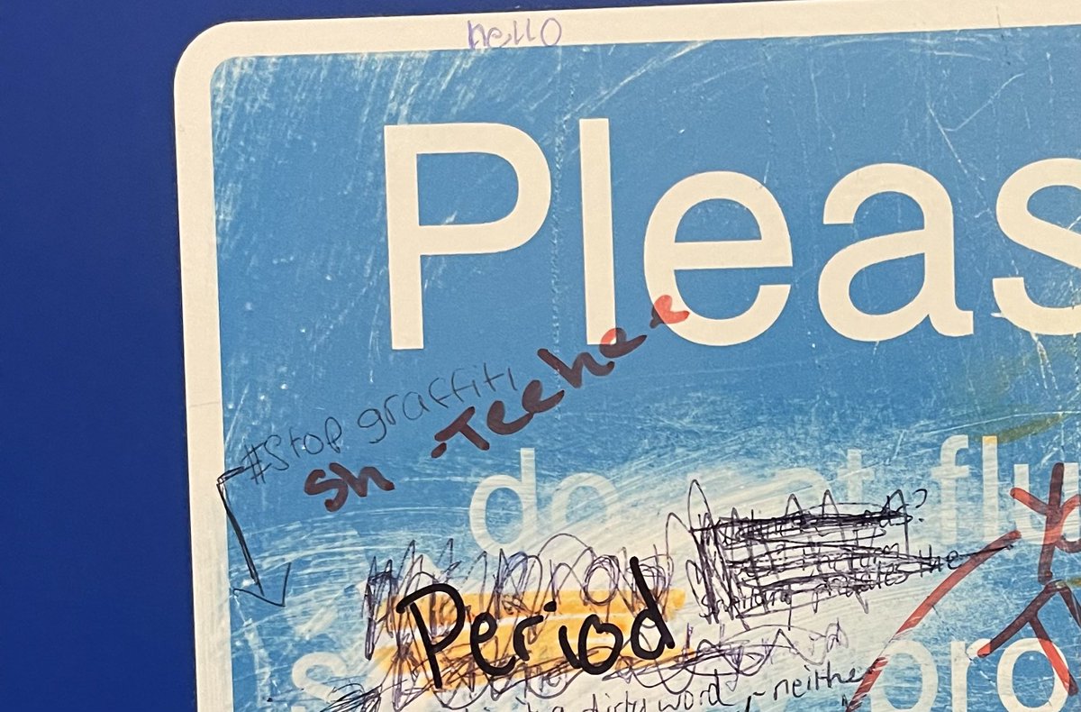 Can’t stop thinking about this ‘Teehee’ graffiti in the women’s loos at the BL and Alisoun’s ‘Teehee’ in the Miller’s Tale