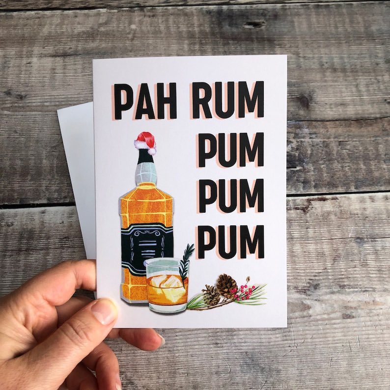 Clocks have gone back, nights are drawing in, it’s time 🥃🎄 #UKGiftHour #UKGiftAM #shopindie #rumlovers #christmascard etsy.com/uk/listing/132…