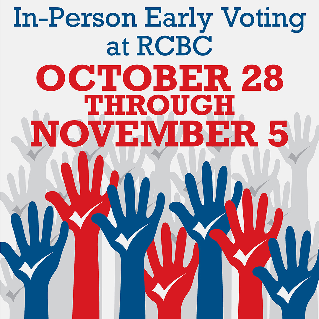 In-person early voting is open today through November 5 at #RCBC at the SSC, Room 138. Burlington County 🗳️ voting locations will be open from 10 am to 8 pm on Mondays - Saturdays and from 10 am to 6 pm on Sundays. No appointment is necessary. #GeneralElection #EarlyVoting
