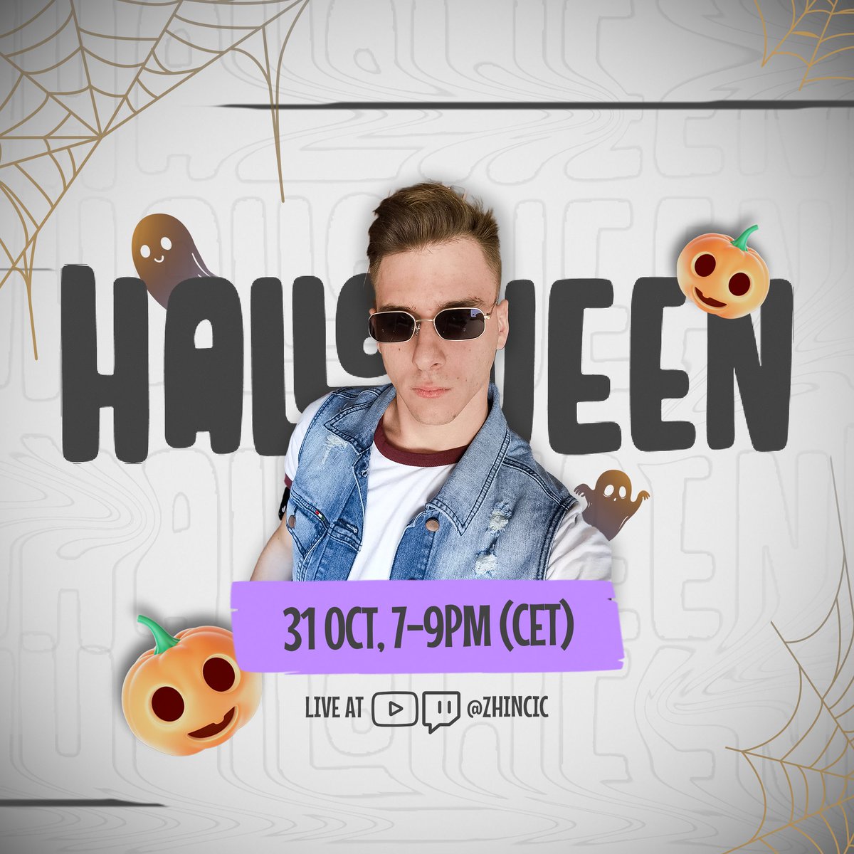 zhincic's tweet photo. This Tuesday I'm doing my first ever Musical Livestream

It's gonna take place on Halloween this year 🎃

You can catch me both on:
- YouTube and Twitch
- on 31st of October
- from 7-9PM (CET)

YouTube: https://t.co/i4qrOvzyG0

Twitch: https://t.co/vvQVA4BX77

🔥 LESGOOOO 🔥 https://t.co/EEGjUcYImM