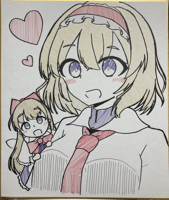 秋季例大祭で頒布する色紙が出来ました‼️

順に
・スマイルアリス&amp;上海
・赤面アリス
・何かあった時に一緒に「あーっ!」って思ってくれるアリス
です‼️‼️ 