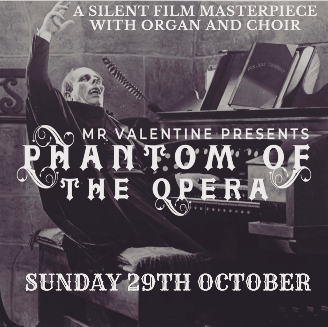 Super excited about tonight's _SCREAMING_ of the 1925 silent film classic of Phantom Of The Opera. No Andrew Lloyd Webber tunes here! We are nearly sold out so if you want tickets get them now. 🎟️ £12 online / £14 on the door. musicatstgiles.com/events/oct23-p…