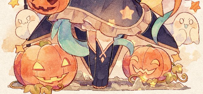ハロウィンイラスト  チラ見せ 10月31日0時投稿予定です