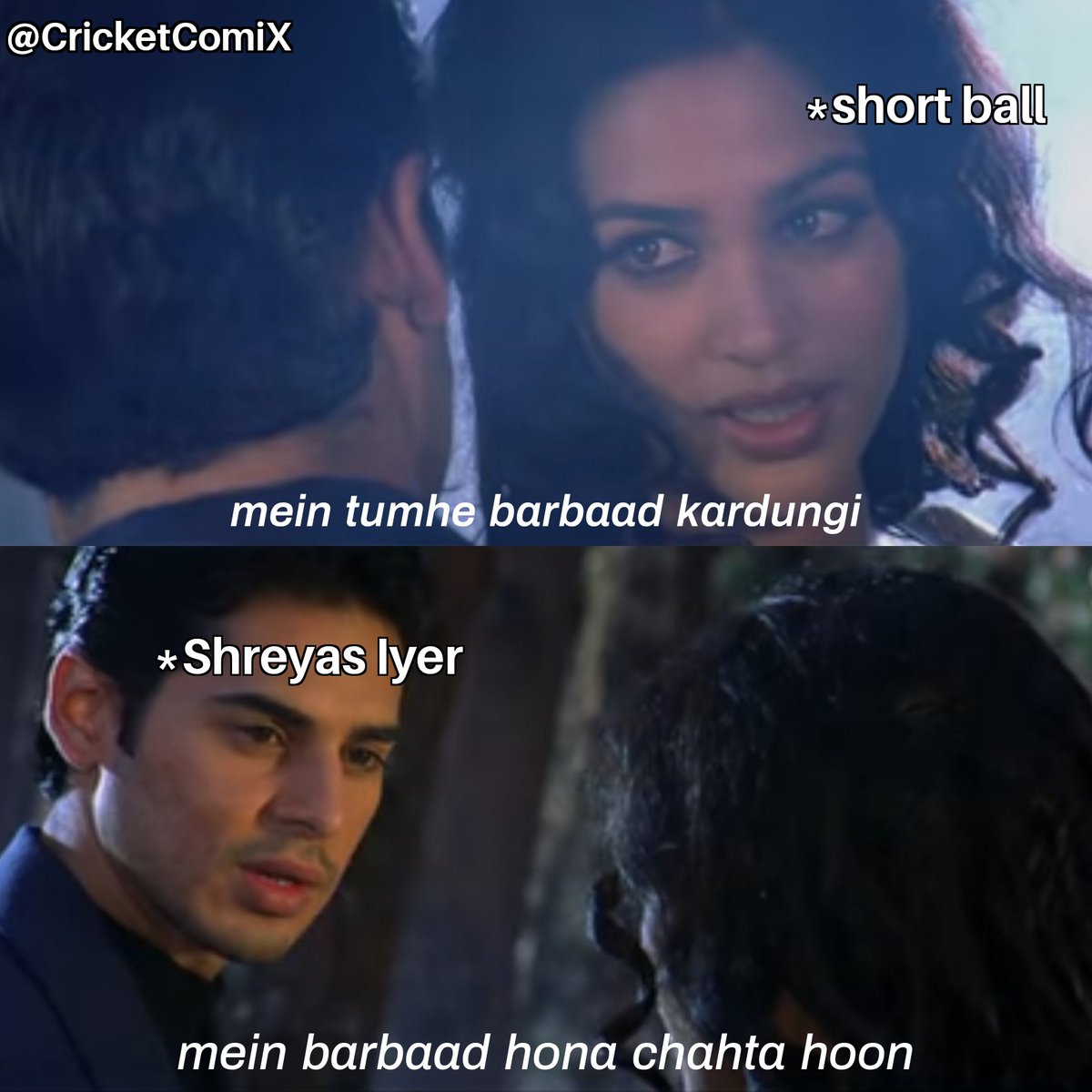 superking1816's tweet photo. Shreyas Iyer and giving wickets on short balls. Is a never ending story. #INDvsENG https://t.co/ofwYqLn93T