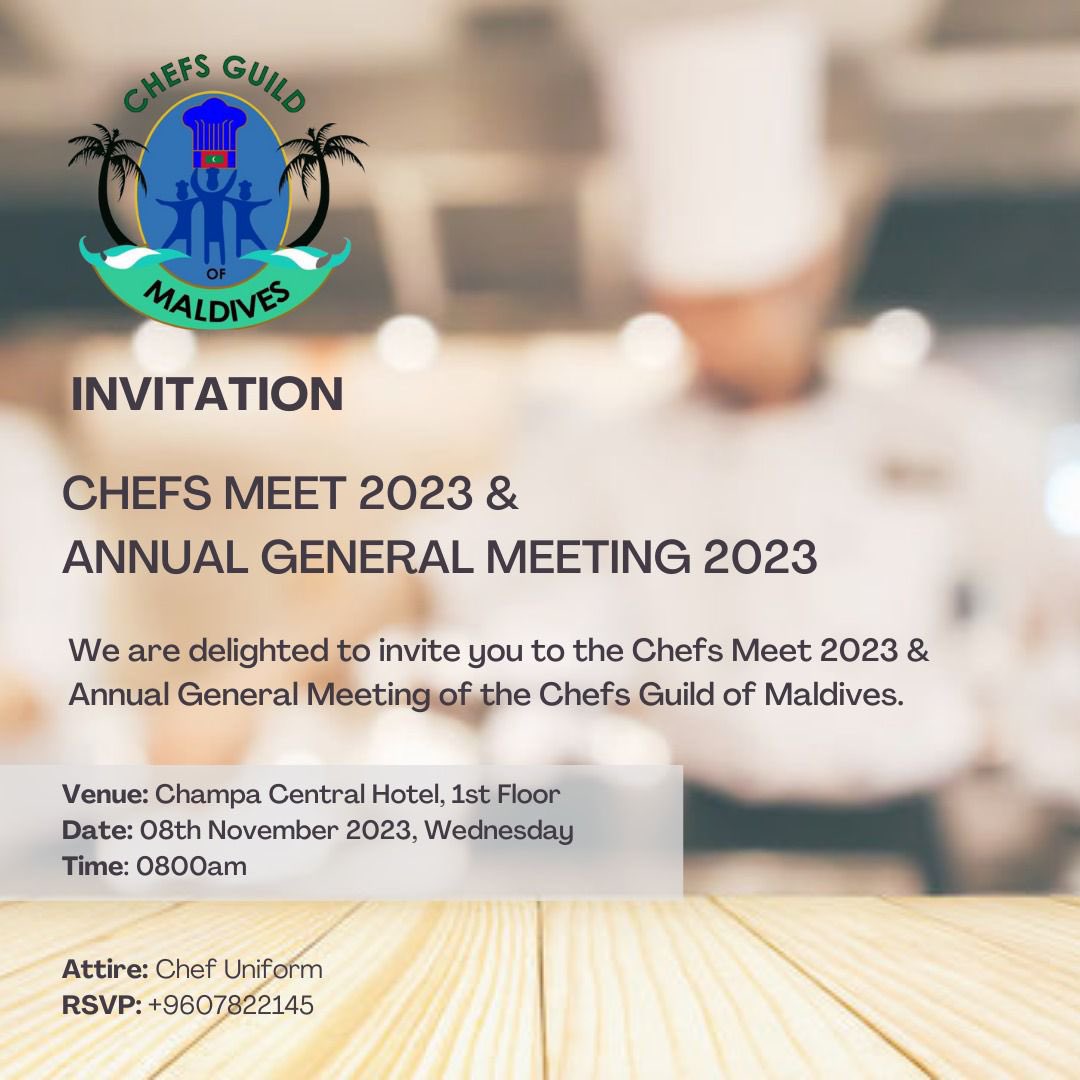 INVITATION
CHEFS MEET 2023 &amp;
ANNUAL GENERAL MEETING 2023